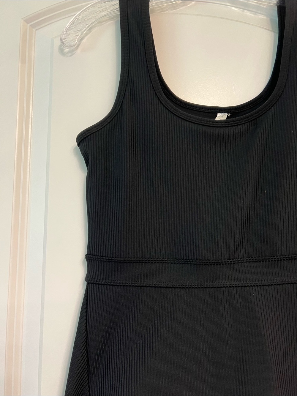 Fabletics Black Ribbed Tank Dress - Picture 2 of 4
